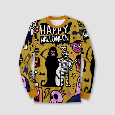 China 2021 OEM/ODM Halloween Cool Anti-wrinkle Men Pullover Sweater Jacquard Knitwear Clothes for sale