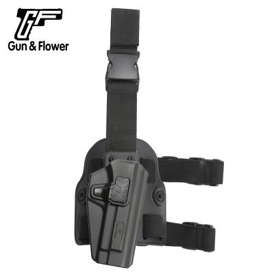 China Strong Durality Gun&Flower Polymer Drop Leg Holster For HK VP9 CZ75 Colt Beretta 92FS Taurus TH9 Ruger LC9 1911 Pistol for sale