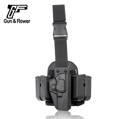 China Army Gun+CS War Game GunFlower Gear Polymer Tactical Military Drop Leg Holster Fit For Glock 17 19 Colt 1911 SIG P365 Beretta 92fs With Mag for sale