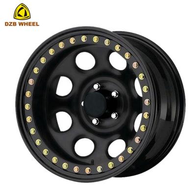 China 8 Soft SUV Rims 15 Inch Beadlock Wheels 8 Soft 4x4 15x7 Steel Wheels for sale