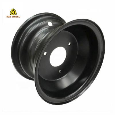 China White / Silver / Black 8x5.5 Steel Wheel ATV UTV Wheel For Garden / Golf Car Use for sale