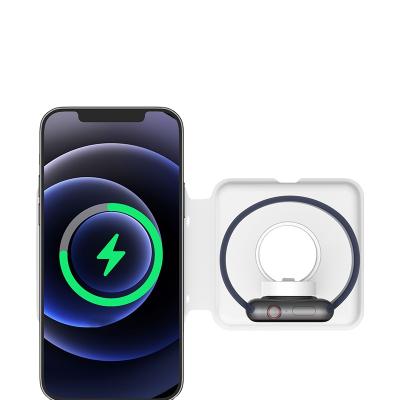 China Mobile phone 2 in 1 wireless charger dock station for 12 11 X XS XR for watch 6 5 4 3 2 for pro fast charging for sale