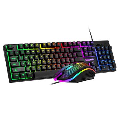 China Multimedia Combo Keys Gamer Gaming Mouse Computer Feel Backlight Gaming Keyboard Glowing Mechanical Mouse For Home Office for sale