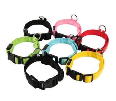 China LED Lights Lights Dog Pets Collars Polyester Adjustable Glow In The Night Dog Cat Puppy Safe Luminous Flashing Collar Pet Supplies for sale