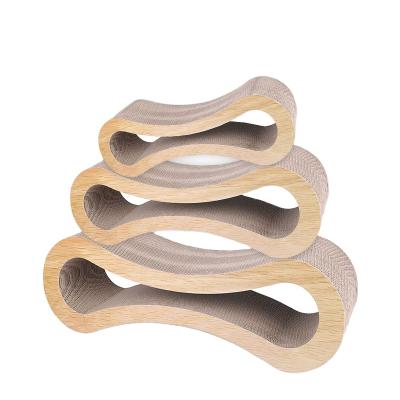 China Viable Most Selling Products Cat Scratch Toy Wavy Shape Wrinkled Cardboard Cat Scratch Pad for sale