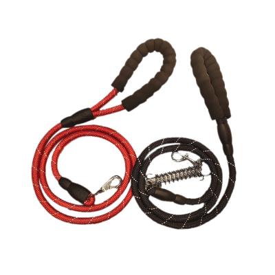 China New Design Sustainable Dog Pet Supplies Strong Rope Nylon Dog Leash Comfortable Silicone Handle for sale