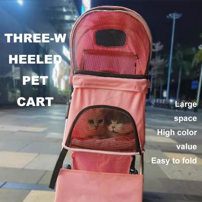 China High Quality Viable Adjustable Folding Pet Tracker Dog Carrier Accessories Pet Stroller Trolley for sale