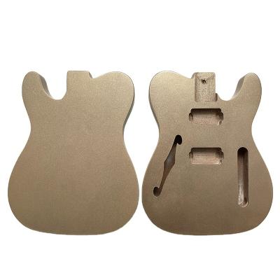 China With F hole Custom Mahogany Electric Guitar Body Metallic Champaigne TL Guitar body with F Hole style for sale