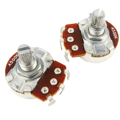 China GUITAR 15mm 18mm Handle Guitar Potentiometer Audio Pots A500K/B500K/A250K/B250K Electric guitar pots for sale