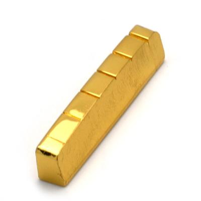 China GUITAR 6 String Slotted Gold Plated 42/43.2*6*8.8-8.3mm Folk Acoustic Guitar Nuts for sale