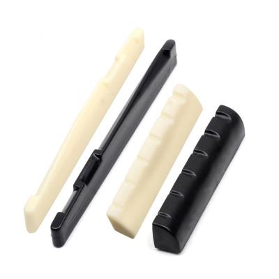 China GUITAR Economic Plastic Black Ivory 6 String Folk Acoustic Guitar Saddle and Guitar Nut for sale