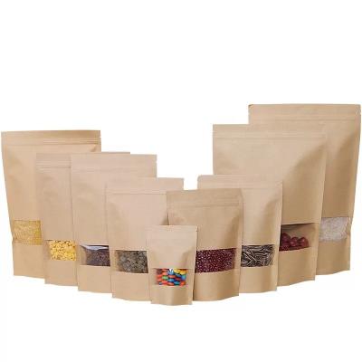 China 100% BIODEGRADABLE Free Samples Compostable Bags Flat Bottom Biodegradable Holder Up Kraft Paper Zip Lock Pouch for sale