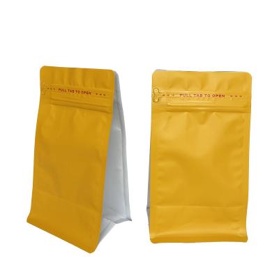 China Custom Logo 250g 340g 500g 12oz 1kg Gusset Flat Bottom Side Coffee Bean Packaging Bags With Valve for sale