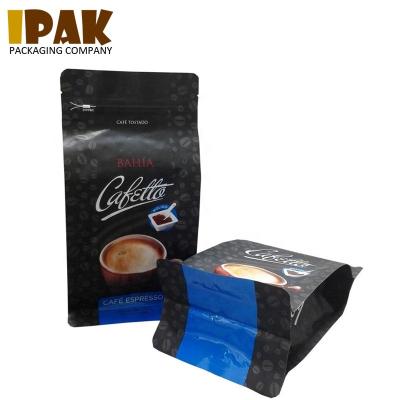 China 250g 500g 1kg Moisture Proof Custom Coffee Beans Packaging Bags Flat Bottom Pouch With Easy Valve And Tear Zipper for sale