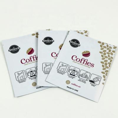 China Custom Printed Drip Filter Coffee Pouch 3 Seal Bag Plastic Packaging Moisture Proof Side Bags for sale