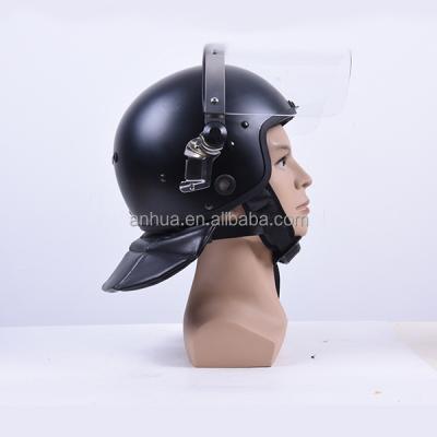 China Security PC Face Visor Black Riot Helmet For Police Protective Anti Riot Helmet for sale