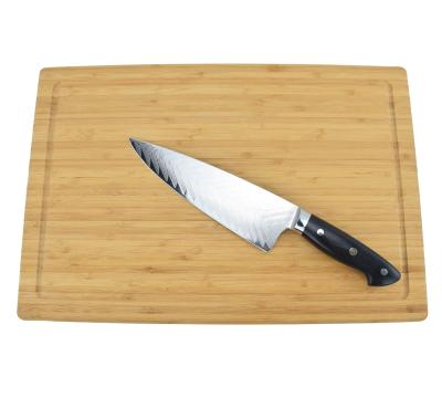 China Disposable Rectangle With Groove Bamboo Kitchen Cutting Board for sale