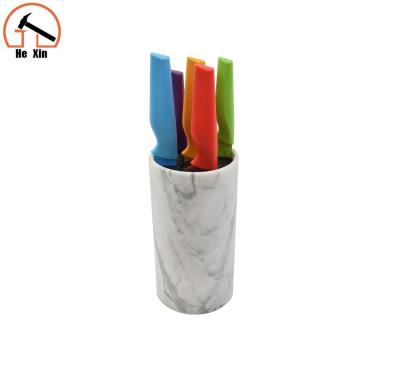 China High Quality Viable Marble Block PP Straw Univesal Knife Universal Stone Knife Block for sale