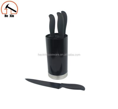 China Sustainable Plastic Universal Knife Block Set With Stainless Steel Ring for sale