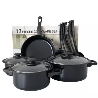 China Amazon Sustainable Hot Multifunctional Cooking Pot Frying Pan Casserole Cookware Sets for sale