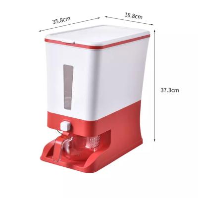 China Best Selling Sustainable Rice Dispenser Storage Box Container 12kg Grain Bucket Food Dry Storage Container For Organization for sale