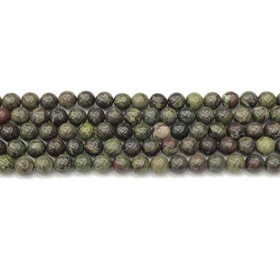 China Hot Selling Natural Dragon Blood Stone Waist Beads 12MM Natural Stone Beads 4MM 6MM 8MM 10MM Natural Stone Loose Beads For Jewery Making for sale