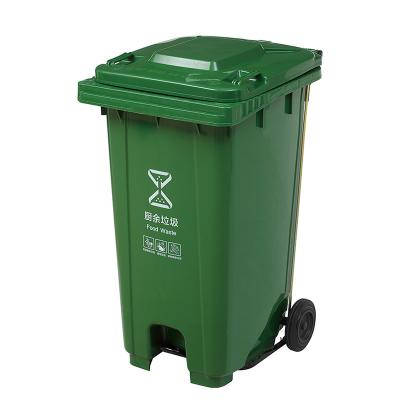 China Sustainable Wholesale Outdoor Trash Bin 2 Ware Compartment Trash Can Small Trash Bins for sale