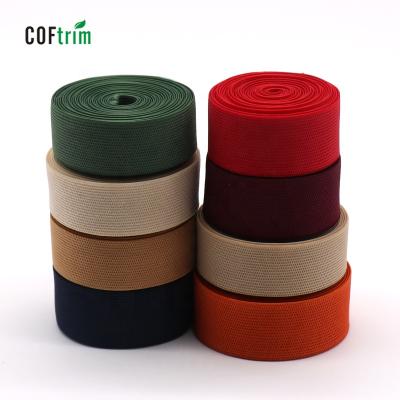 China Canton Eco-friendly 5/8 Elastic Factory Fold Over Flat Elastic Band Bias Binding Elastic Band For Shoes Garment for sale