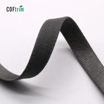 China Solid color elastic soft bras lingeries ties wholesale 10mm high quality shinny or brush elastic bra strap tape for underwear for sale