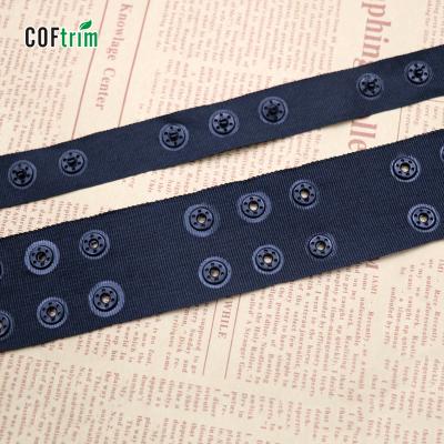 China Wholesale Custom Viable Two Line Plastic Multicolor Press Button Tape Snap Fastener Tape Viable For Garment for sale