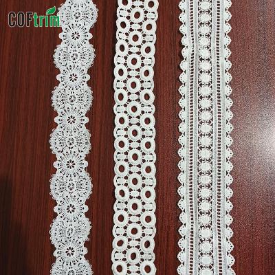 China Sustainable New Design Embroidery Hoop Lace Trim Customize Chemical Lace Trim for sale