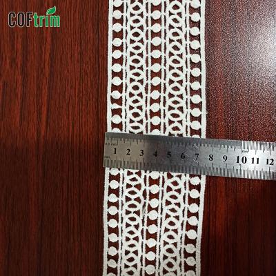 China Viable Wholesale Cotton Lace Trim Embroidery Lace Trim Cotton Crochet Lace Chemical Trim for sale