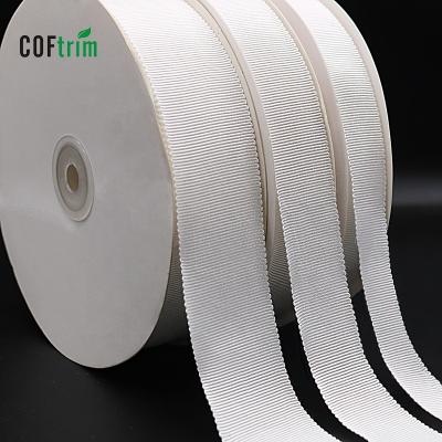 China High quality double face solid color rayon grosgrain ribbon cotton hat band factory custom made ribbon for shoes or apparel for sale