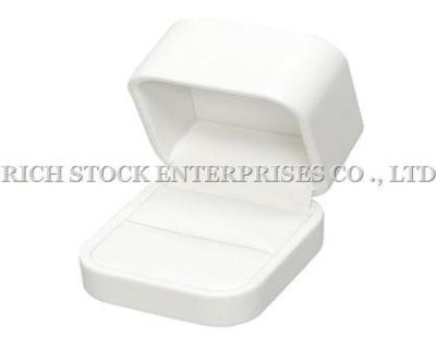 China White PU Leather boxes,Jewellery Box,Leatheroid Ring Box for sale