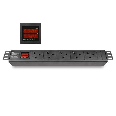 China UK Electric Power Transmission 13a 19 Inch 5way Rack Data Center Server Rack PDU Socket For Data Center Room Power Socket for sale