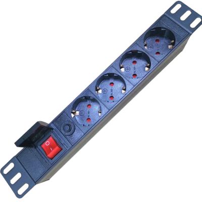 China Factory Supply OEM 16A 250V 1U 4 Ports Germany Outlets Standard Server Mount PDU 4GER-SH-OP for sale