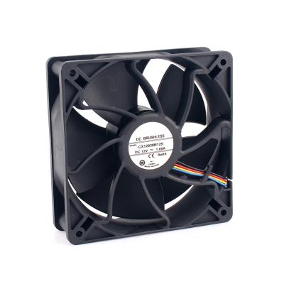 China energy & 12038 Mining 12038 DC Fan 12V 1.65A 12CM Temperature Control S9 Server Heat Dissipation Violent Four-Wire Fan for sale