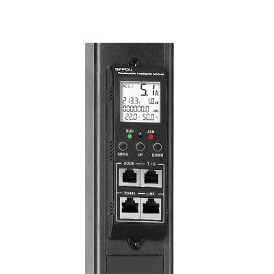 China 1.5U intelligent monitoring type PDU power socket 16 bit socket C13 32A input vertical installation 485Modbus-RTU protocol casca QIT13 for sale