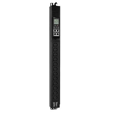 China 1.5U intelligent monitoring type PDU power socket 12 bit C13 socket 16A input vertical installation 485Modbus-RTU protocol casca QIT18 for sale