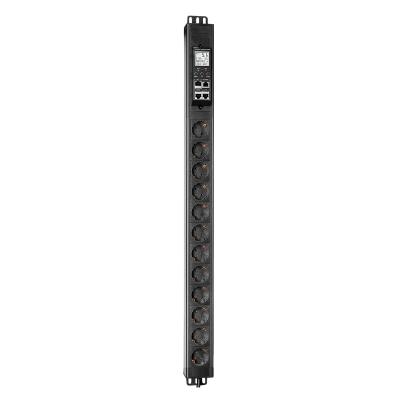 China 1.5U intelligent monitoring type PDU power socket 12 bit EU socket 32A input vertical installation 485Modbus-RTU protocol casca QIT30 for sale