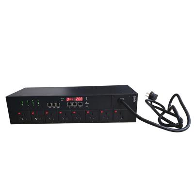 China 16A Input 1U Output 10A SNMP PDU Intelligent Monitoring Rack Mounted PDU CN08-10A for sale