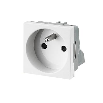 China PCB Type Recessed European Standard French Socket 16A White French Standard French Plug Power Socket Module FU01 for sale