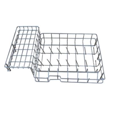 China Sustainable Wholesale Metal Wire Stainless Steel Dishwasher Plate Basket Dish Drying Rack for sale