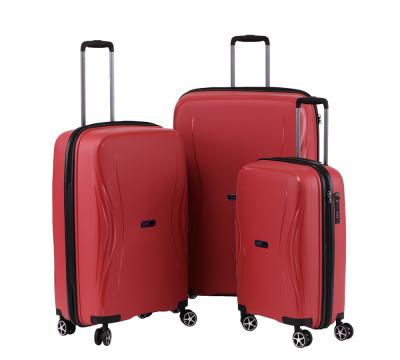 China PP Taizhou 8 Wheels Fashion New 2021 Hard Luggage PP Travel Luggage With TSA Lock for sale