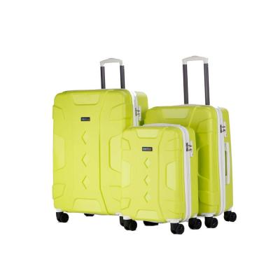 China 2021 New PP Fashion Trolley Travel Trolley Luggage Bag PP Lightweight Luggage Suitcases Rolls 8 Wheels Luggage for sale