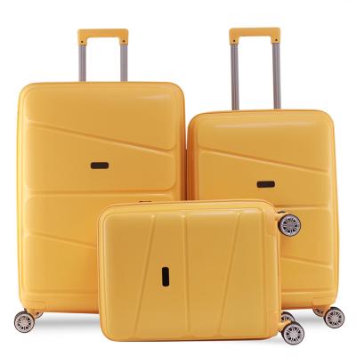 China Travel Taizhou pp 8 Wheel Trolley Bag Travel Luggage Bottom Unbrealable Suitcase for sale