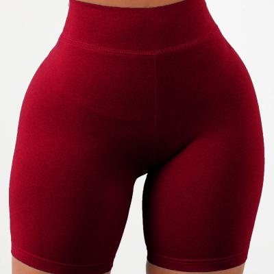 China Custom Made Size High Hip Womens Clothing High Hip Leisure Stretch Leggings Yoga Biker Ladies Slim Skinny Shorts for sale