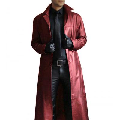 China Fashion Business Solid Color QUICK DRY Anorak Slim Long Warm Windproof Coat Leather Men's Jacket for sale