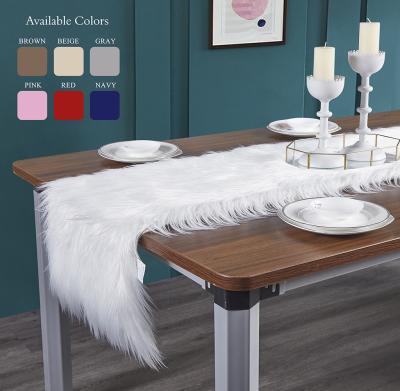 China STYLISH Luxury Hotselling monglior fur and micro mink table runner for decoration for sale