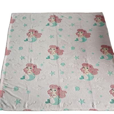 China New Anti-bacteria Kids Mermaid Design Blanket For Sofa Bed Glow In The Dark Throw for sale